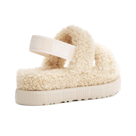 UGG Women's OH Fluffita Flatform Slide Shoes Flat Heel Slipper Sandals Size 9 - Picture 3 of 6